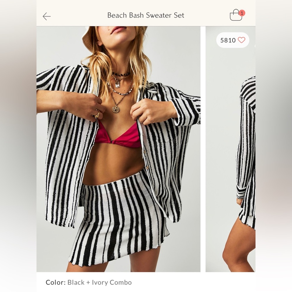 Free people beach bash sweater set - cover up